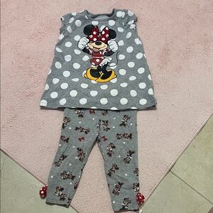 Disney Minnie Mouse Gray and Red Kids Set